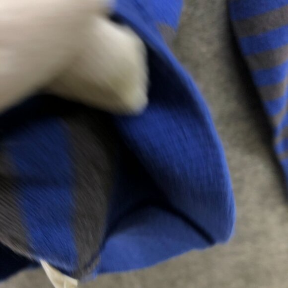 Louis Louise Girls Size 6 Cardigan Blue Stripe V-Neck Pima Cotton Button Front - Picture 7 of 11